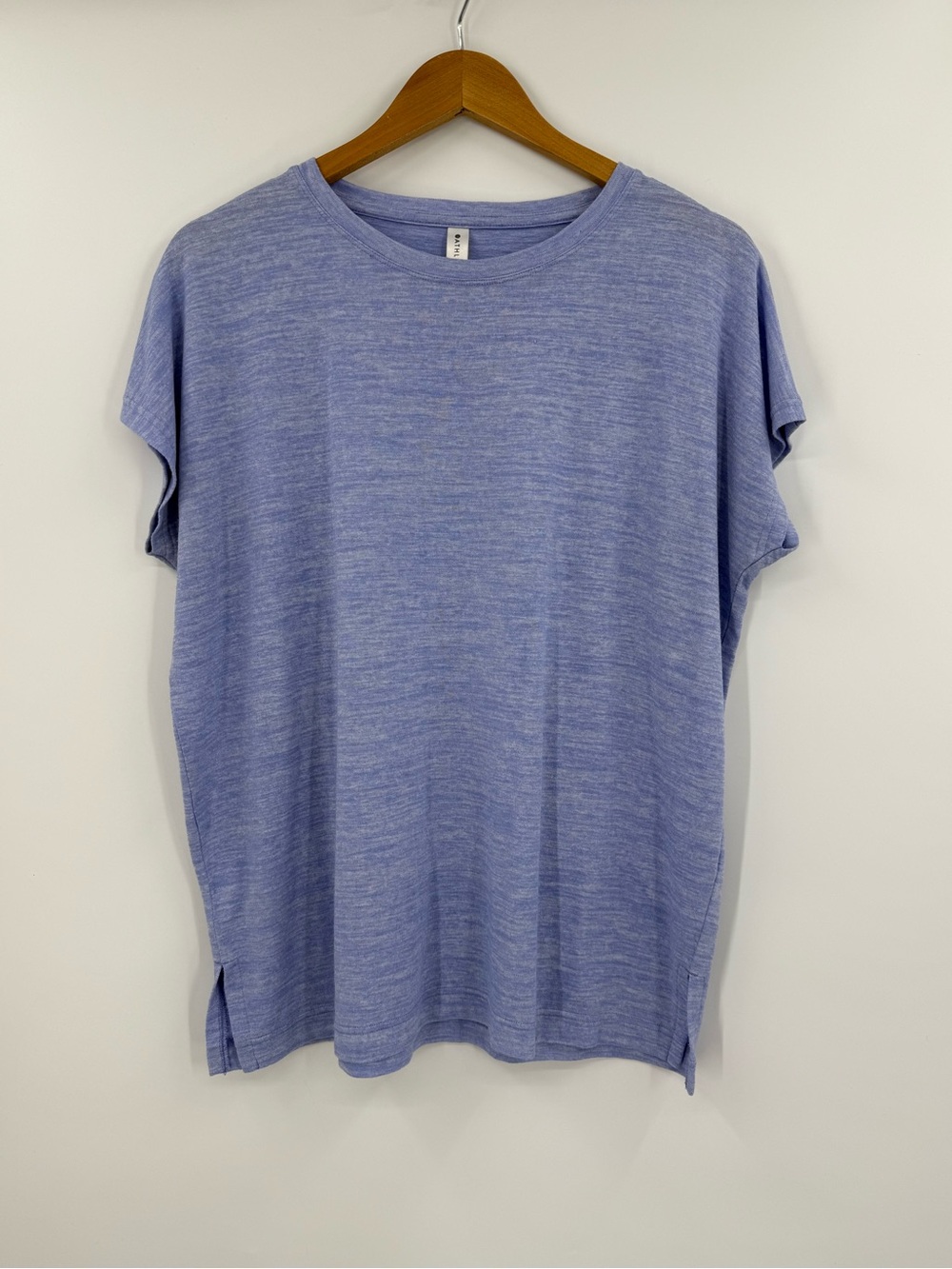 Athleta Release Tee Modal Blend Curved Hem | Blue | Small